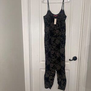 Eva Franco For Anthropologie Floral‎ Jumpsuit Size 8 Black & White NWT
